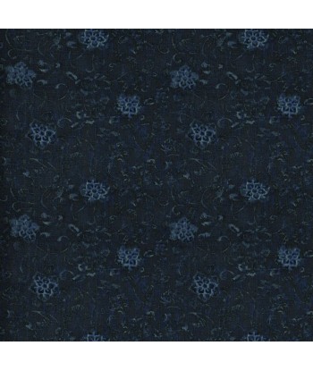 Tissu RL Kotori Floral Overdyed Indigo de technologie