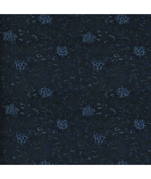 Tissu RL Kotori Floral Overdyed Indigo de technologie