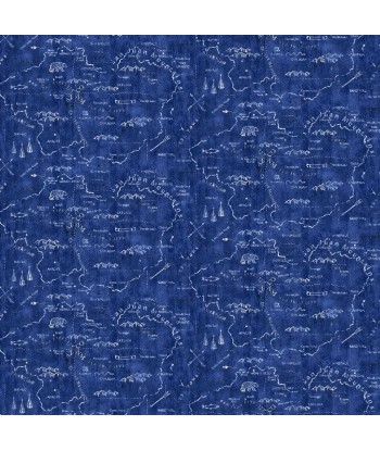 Tissu RL Silverton Map - Denim Comparez et commandez 