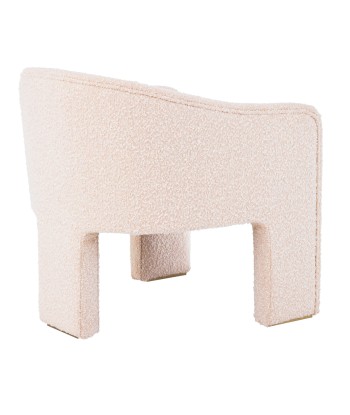 Fauteuil Pebbles Crème Bouclé Fin de série