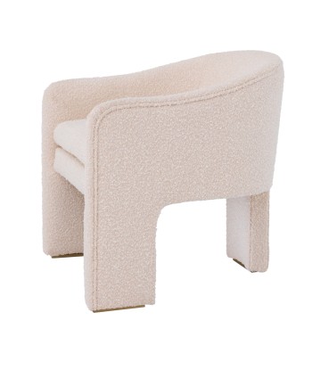 Fauteuil Pebbles Crème Bouclé Fin de série