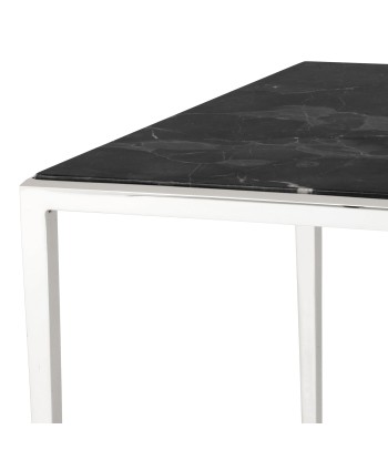 Table d'appoint Henley Marbre Brun Nickel de la marque