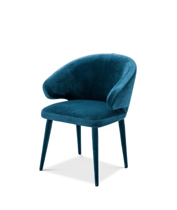 Chaise De Salle A Manger Cardinale Velours Roche Bleu Sarcelle acheter