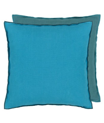 Coussin DG Brera Lino Indian Ocean & Teal Linen paiement sécurisé