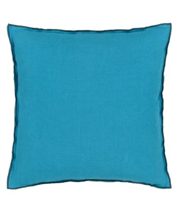 Coussin DG Brera Lino Indian Ocean & Teal Linen paiement sécurisé