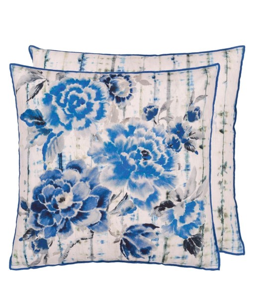 Coussin DG Kyoto Flower Indigo de pas cher