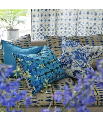 Coussin DG Kyoto Flower Indigo de pas cher