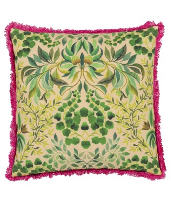 Ikebana Damask Fuchsia Embroidered Cushion sélection de produits