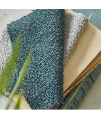 Tissu Mezan Stretto Teal Véritable concentré