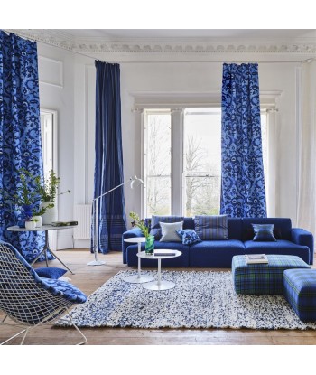 Tissu Calozzo Largo Cobalt rembourrage situé sous