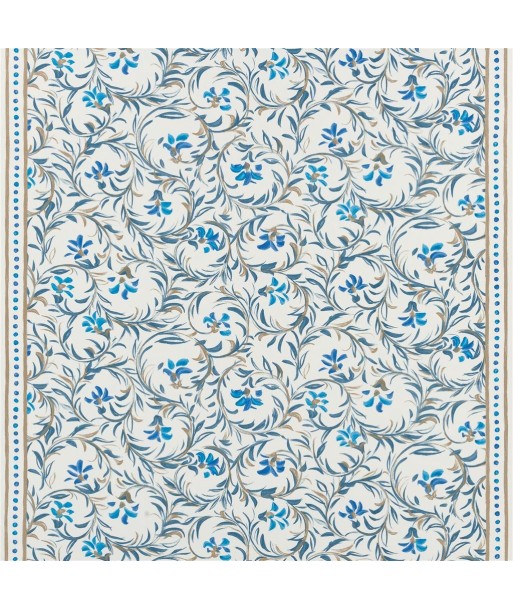 Tissu Fleur Indienne Indigo pas chere