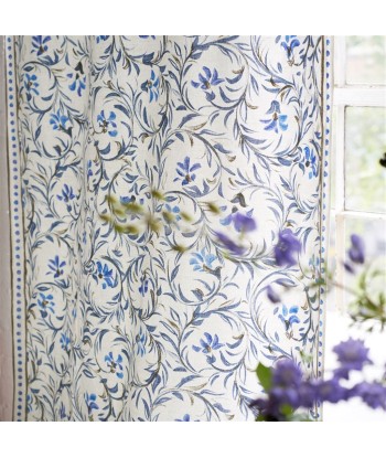 Tissu Fleur Indienne Indigo pas chere