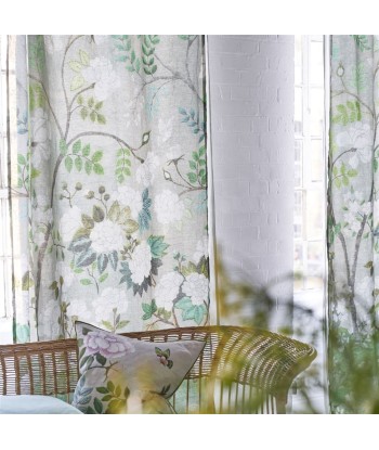 Tissu Fleur Orientale Celadon pas cher