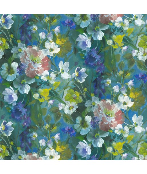 Tissu Gladys Blossom Cobalt pas cher chine