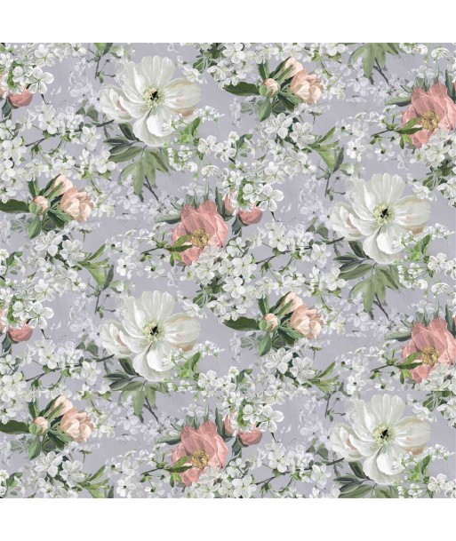 Tissu Peony Blossom Platinum de France