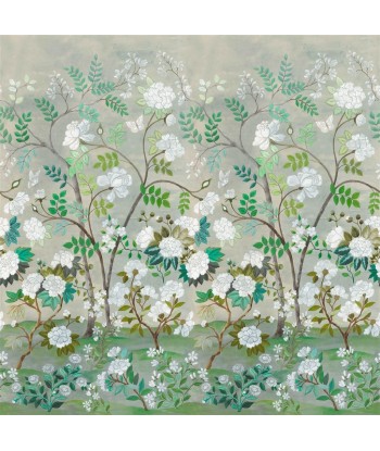 Papier Peint Fleur Orientale Celadon Vous souhaitez 