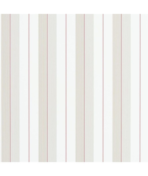 Papier Peint RL Aiden Stripe - Natural / Red hantent personnes