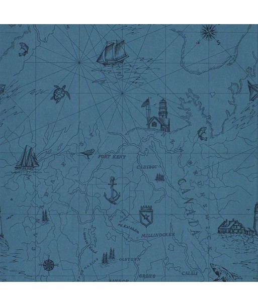 Papier Peint RL Shipping Lanes Map - Atlantic JUSQU'A -70%! 