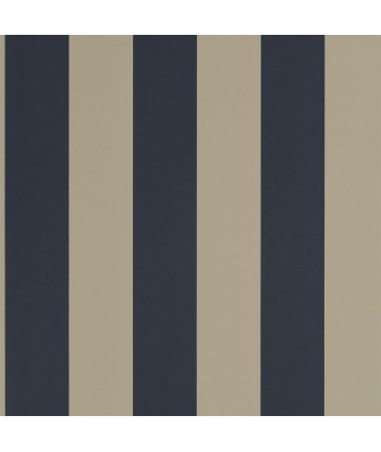 Papier Peint RL Spalding Stripe - Navy / Sand votre