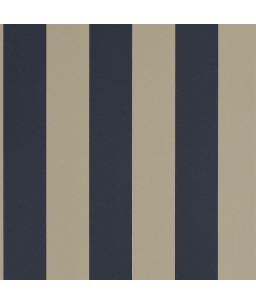 Papier Peint RL Spalding Stripe - Navy / Sand votre