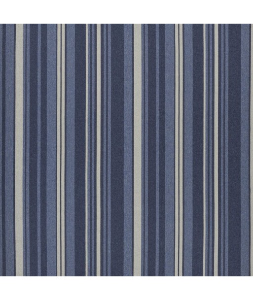 Tissu RL Big Basin Stripe - Indigo Amélioration de cerveau avec