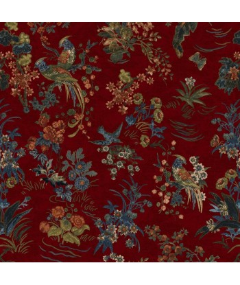 Tissu RL Campbell Floral Lacquer Red rembourrage situé sous